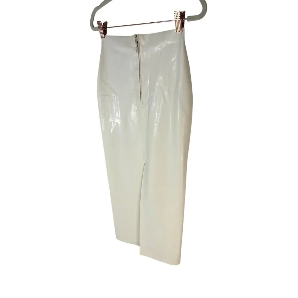 NBD Citra Pencil Skirt Latex Midi High Waisted Siren Y2k Streetwear Vintage XS